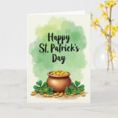 Cartes de Saint-Patrick Joyeuses avec Faux Pièces (Fleur jaune)