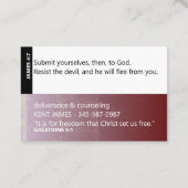 Cartes de Saint-Scripture Jésus effrayant (Dos)