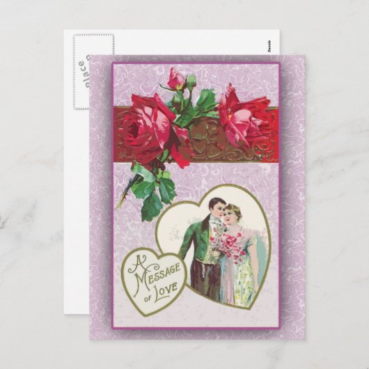 Cartes de Saint-Valentin à thème de lavande (Devant / Derrière)