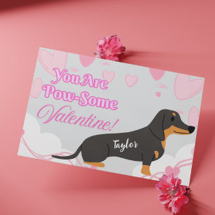 Cartes de Saint-Valentin Dachshund imprimable - Pe
