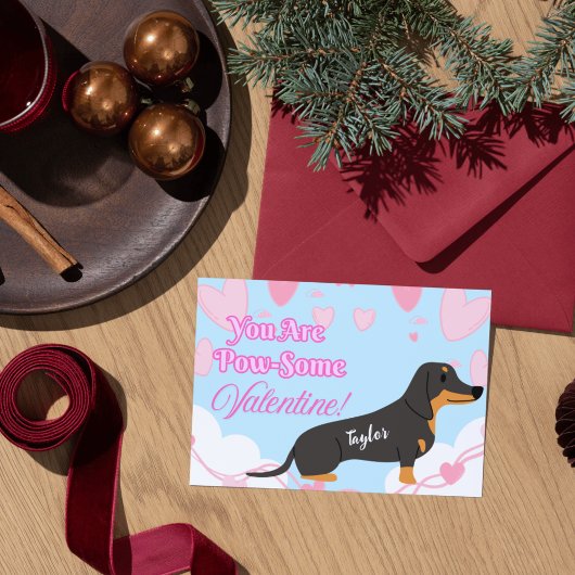 Cartes de Saint-Valentin Dachshund imprimable - Pe