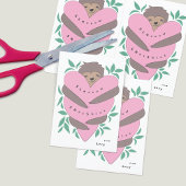 Cartes de Saint-Valentin découpées de paresseux |