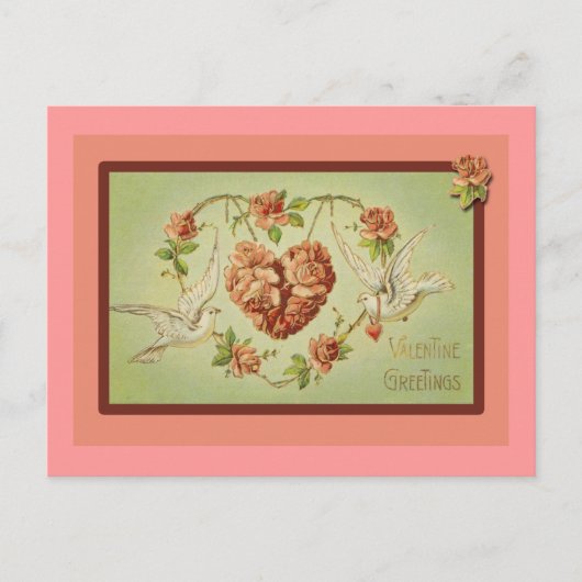 Cartes de Saint-Valentin des Doves et des Coeurs (Devant)