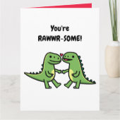 Cartes de Saint-Valentin dinosaures  (Devant)
