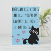 Cartes de Saint-Valentin drôles de chat (Debout devant)