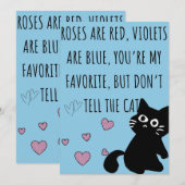 Cartes de Saint-Valentin drôles de chat (Devant / Derrière)