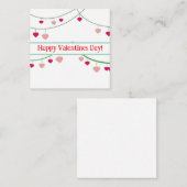 Cartes de Saint-Valentin heureuses, mignonnes, à s (Devant / Derrière)