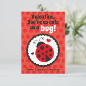 Cartes de Saint-Valentin Ladybug (Debout devant)