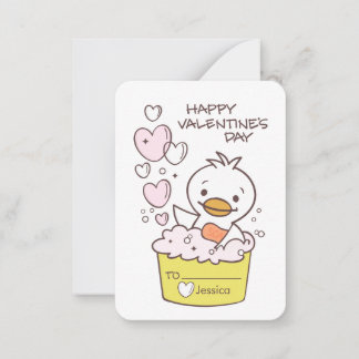 Cartes de Saint-Valentin pour enfants Canard Bulle
