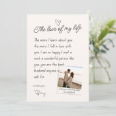 Cartes de Saint-Valentin pour mari (Debout devant)