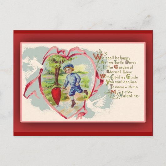 Cartes de Saint-Valentin Vintages nostalgiques (Devant)