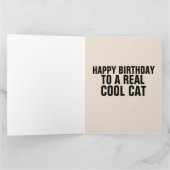 CARTES DE SALUT COOL CHAT ANNIVERSAIRE (Intérieur)