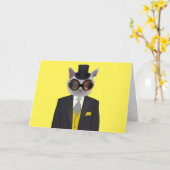CARTES DE SALUT STÉAMPUNK (Fleur jaune)