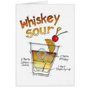 CARTES DE SALUT - WHISKEY SOUR RECEPE COCKTAIL ART