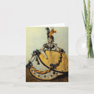 Cartes de salutation/note de ~ de plat de mode