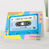 Cartes de salutations mixtes sur cassette bleu Old (Devant)