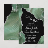 Cartes de sauvegarde à date en paillettines argent (Devant / Derrière)