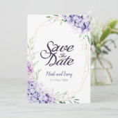 Cartes de sauvegarde à l'aquarelle Hydrangea (Debout devant)