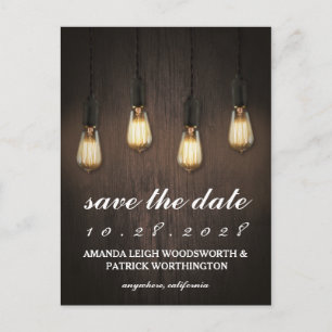 Cartes de sauvegarde chic vintage rustique lumière