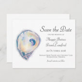 Cartes de sauvegarde d'aquarelle d'huître (Devant / Derrière)