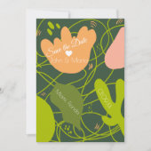 Cartes de sauvegarde de date avec des formes de ca (Devant)