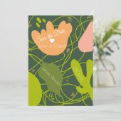 Cartes de sauvegarde de date avec des formes de ca (Debout devant)
