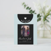 Cartes de sauvegarde de date avec formes noires mo (Debout devant)