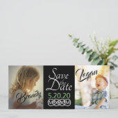 Cartes de sauvegarde de date avec photo (Debout devant)