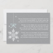Cartes de sauvegarde de date Blue Snowflake (Dos)
