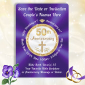 Cartes de sauvegarde de date d'anniversaire de 50 