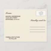 Cartes de sauvegarde de date de feuilles d'automne (Dos)