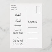 Cartes de sauvegarde de date de lanternes d'argent (Verso)