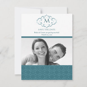 Cartes de sauvegarde de date de mariage à monogram