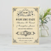 Cartes de sauvegarde de date de mariage de livre d (Debout devant)