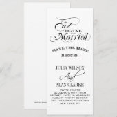 Cartes de sauvegarde de date de mariage Manger, Bo (Devant / Derrière)