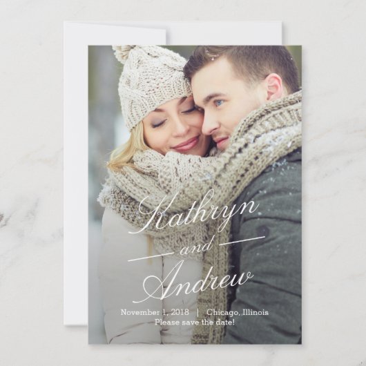 Cartes de sauvegarde de date de photo simplement n (Devant)