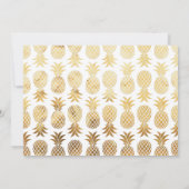 Cartes de sauvegarde de date de pineapple en or si (Dos)