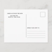 Cartes de sauvegarde de date de plage de coucher d (Dos)