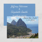 Cartes de sauvegarde de date de Sainte-Lucie (Devant / Derrière)