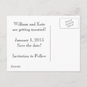 Cartes de sauvegarde de date de style vintage (Dos)