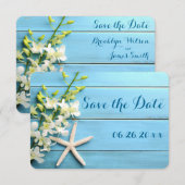 Cartes de sauvegarde de date de Tiny Round Starfis (Devant / Derrière)