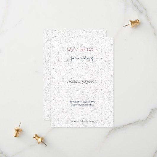 Cartes de sauvegarde de date | Drôles, bébé et mar (Devant/Arrière en situation)