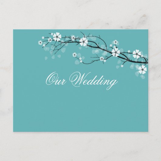 Cartes de sauvegarde de date fleurs blanches (Devant)