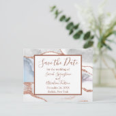 Cartes de sauvegarde de date formelles en agate bl (Debout devant)