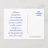 Cartes de sauvegarde de date hydrangeas bleus - pe (Dos)