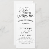 Cartes de sauvegarde de date 'Manger, boire et êtr (Devant / Derrière)