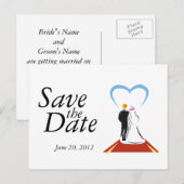 Cartes de sauvegarde de date Mariée Marié Couple (Devant / Derrière)