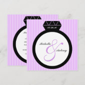 Cartes de sauvegarde de date pour bague de fiançai (Devant / Derrière)