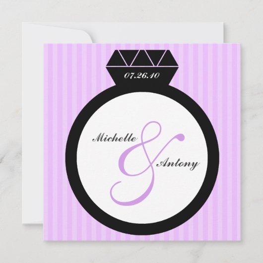 Cartes de sauvegarde de date pour bague de fiançai (Devant)
