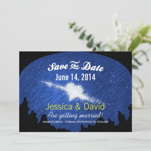 Cartes de sauvegarde de date Star Heart dans la nu (Debout devant)